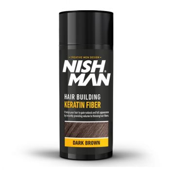 Pudra Fiber pentru Parul Rar Nish Man Saten inchis