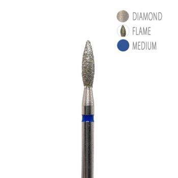 Bit (Cap) Freza Unghii Diamond Platinum Medium - Picatura Albastru