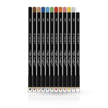 Creioane Colorate L3VEL3 pentru Hair Design - 12 buc