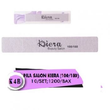 Pile Unghii Kiera, Drepte, 100/180, Gri, 10 buc