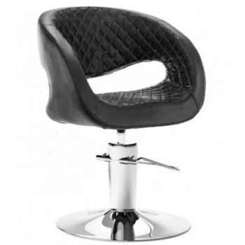 Scaun Coafor Arys Negru, Inaltime Reglabila, Piele Ecologica