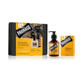 Set Ingrijire Barba - Sampon + Balsam PRORASO - Wood and Spice la reducere