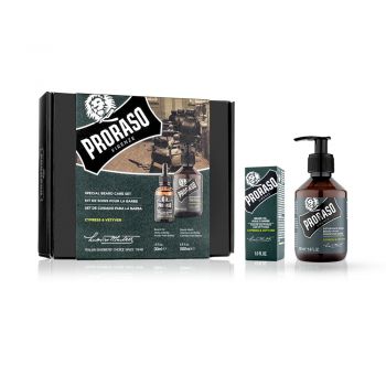 Set Ingrijire Barba - Ulei + Sampon PRORASO - Cypress and Vetiver de firma original