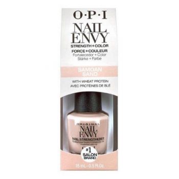 Tratament pentru Intarirea Unghiei si Culoare - OPI Nail Envy Strength + Color, Samoan Sand, 15ml