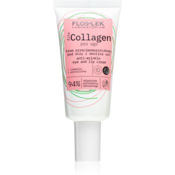 FlosLek Laboratorium Fito Collagen crema anti rid de zi si de noapte pentru conturul ochilor si buzelor ieftin