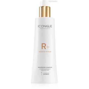 ICONIQUE Professional R+ Keratin repair Nourishing shampoo șampon reparator cu keratină pentru păr uscat și deteriorat