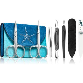 DuKaS Premium Line Solingen 216 Set de manichiură Blue-Turquoise(+ carcasă) de firma originala