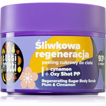Farmona Tutti Frutti Plum & Cinnamon exfoliant din zahăr, pentru regenerare pentru corp