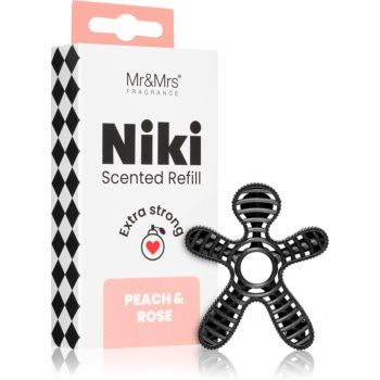 Mr & Mrs Fragrance Niki Peach & Rose parfum pentru masina Refil