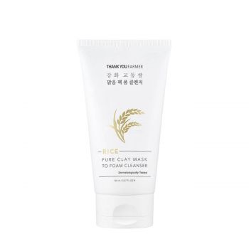 Rice Pure Clay Mask To Foam Cleanser 150 ml