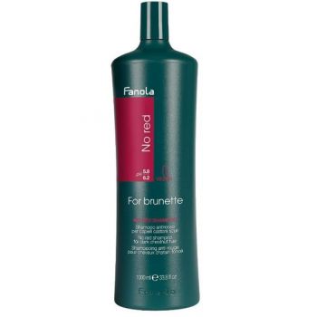 Sampon Impotriva Tonurilor de Rosu pentru Parul Brunet - Fanola No Red Shampoo For Brunette, 1000ml