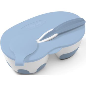 BabyOno Be Active Two-chamber Bowl with Spoon serviciu de masă pentru copii pentru bebeluși