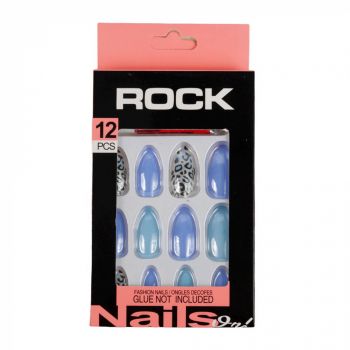 Set 12 Unghii False ROCK cu adeziv inclus, 01 Animal Print la reducere