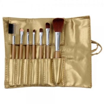 Set 7 Pensule Profesionale Luxury pentru Machiaj, Gold Flakes Set 7 Pensule Profesionale Luxury pentru Machiaj, Gold Flakes