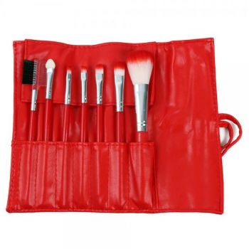 Set 7 Pensule Profesionale Luxury pentru Machiaj, Red Cherry de firma originala