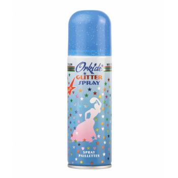 Spray Stralucitor ALBASTRU DESCHIS Pentru Par Si Corp Orkide Glitter Spray, 90 ml