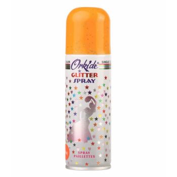 Spray Stralucitor PORTOCALIU Pentru Par Si Corp Orkide Glitter Spray, 90 ml