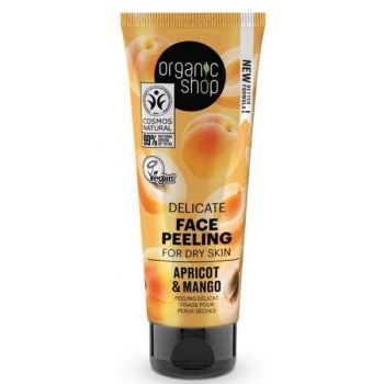 Peeling Delicat pentru Tenul Uscat cu Caise si Mango Organic Shop, 75ml ieftin