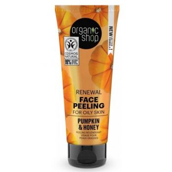 Peeling Regenerant pentru Tenul Gras cu Dovleac si Miere Organic Shop, 75ml de firma original