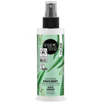 Spray Calmant si Hidratant pentru Toate Tipurile de Ten cu Aloe Vera si Avocado Organic Shop, 150ml ieftina