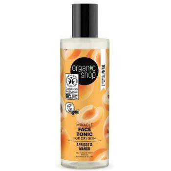 Tonic Miraculos pentru Tenul Uscat cu Caise si Mango Organic Shop, 150ml la reducere