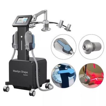 Aparat 2in1 Body Conturing Lipolaser 635nm Rotire 360⁰ si HiEMT Stimulare Musculara Electromagnetica, Reducere celulita, Tonifiere Remodelare 6DLIPO Maxlipo Shape B de firma originala