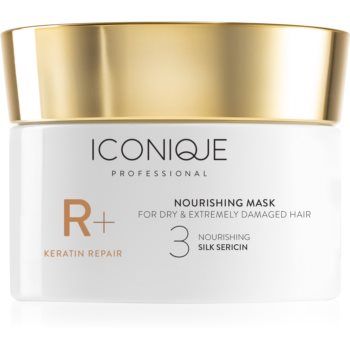 ICONIQUE Professional R+ Keratin repair Nourishing mask masca regeneratoare pentru păr uscat și deteriorat