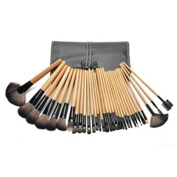 Set de 32 Pensule Profesionale din Par Natural, manere din Lemn Set de 32 Pensule Profesionale din Par Natural, manere din Lemn