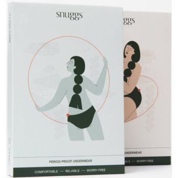 Snuggs Period Underwear Classic: Medium Flow Black chiloți menstruali textili în caz de menstruație medie