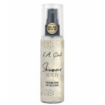 Spray cu Sclipici pentru fixare, Ten Corp L.A Girl Shimmer Spray, Gold 80 ml