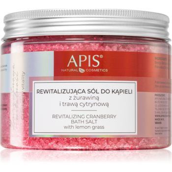 Apis Natural Cosmetics Cranberry Vitality sare de baie relaxanta cu minerale din Marea Moartă