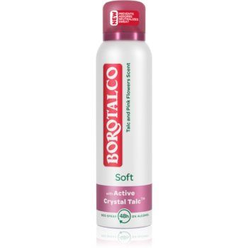 Borotalco Soft Talc & Pink Flower deodorant spray fară alcool