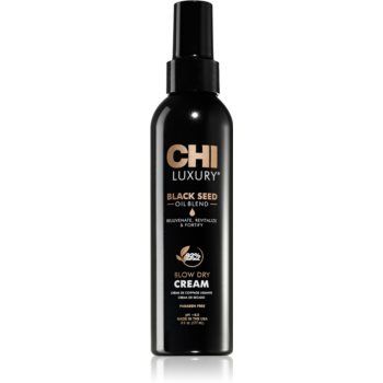 CHI Luxury Black Seed Oil Blow Dry Cream cremă hrănitoare și termo-protectoare pentru netezirea parului