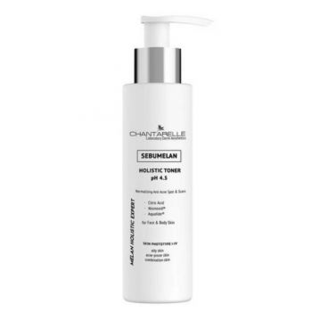 Tonic Chantarelle Sebumelan Holistic Toner pH 4.5, Normalising Anti Acne Spot & Scars CD0226, 200ml de firma originala