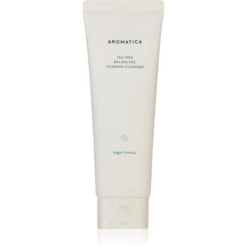 Aromatica Tea Tree Balancing gel de curatare spumant pentru ten gras si problematic