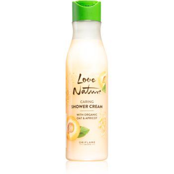 Oriflame Love Nature Organic Oat & Apricot gel calmant pentru dus ieftin