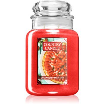 Country Candle Strawberry Mint Tart lumânare parfumată