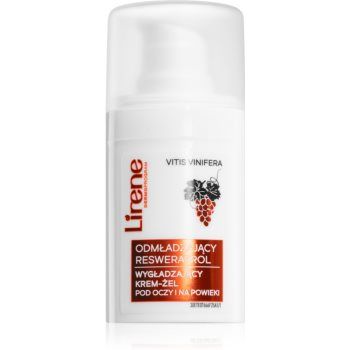 Lirene Rejuvenating Care Resveratrol Smoothing Eye & Eyelid Cream-Gel crema pentru ochi cu efect de reintinerire împotriva ridurilor și a cearcănelor întunecate