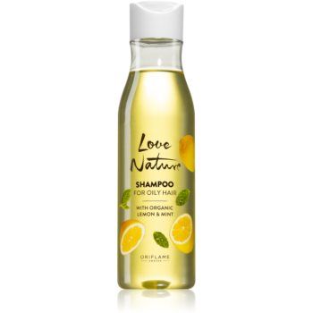 Oriflame Love Nature Organic Lemon & Mint curatarea profunda a scalpului pentru par gras