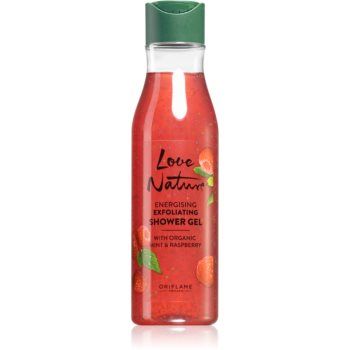 Oriflame Love Nature Organic Mint & Raspberry gel de dus exfoliant