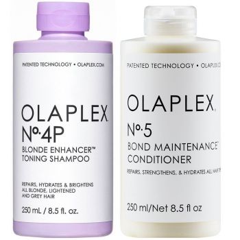 Olaplex - Pachet de reparare si mentinere pentru par blond No.4P, No.5