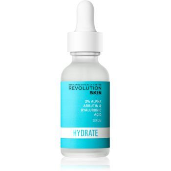 Revolution Skincare Hyaluronic Acid & 2% Alpha Arbutin ser hidratant pentru stralucire