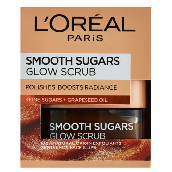 Scrub exfoliant cu zahar pentru ten tern L Oreal Paris, Smooth Sugars, 50 ml