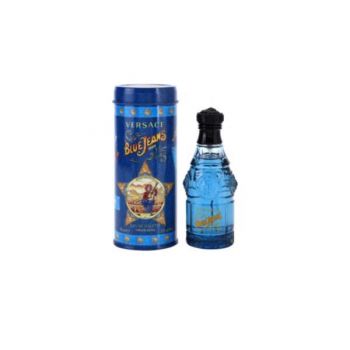 Apa de toaleta pentru barbați, Versace, Blue Jeans, 75 ml