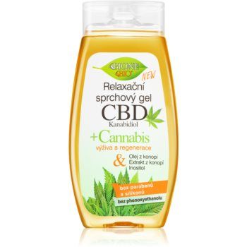 Bione Cosmetics Cannabis CBD gel de dus relaxant cu CBD
