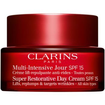 Clarins Super Restorative Day Cream SPF 15 crema de zi pentru toate tipurile de ten Clarins Super Restorative Day Cream SPF 15 crema de zi pentru toate tipurile de ten