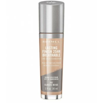 Fond de Ten Rimmel London Lasting Finish 25Hr Breathable, SPF20, 201 Classic Beige, 30 ml