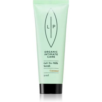 Lip Intimate Care Organic Intimate Care Gel To Milk Scrub crema delicata pentru exfoliere cu cocos