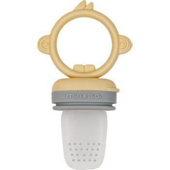 Minikoioi Feeder Teether Grey/ Yellow suzetă pentru alimentare