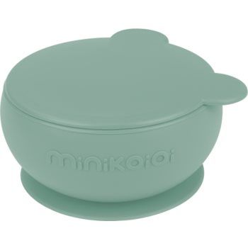 Minikoioi Bowl River Green bol din silicon cu ventuză